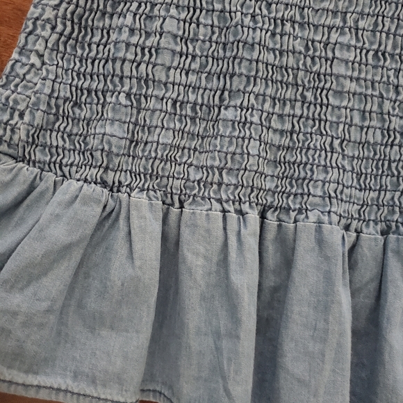 Jean dress pass knee length by MPH Collection size small new with tags stretchy - Picture 2 of 5